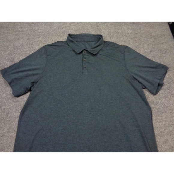 Lululemon Fundamental Polo Shirt Mens 2XL Blue Performance Short Sleeve Wicking - Picture 4 of 11